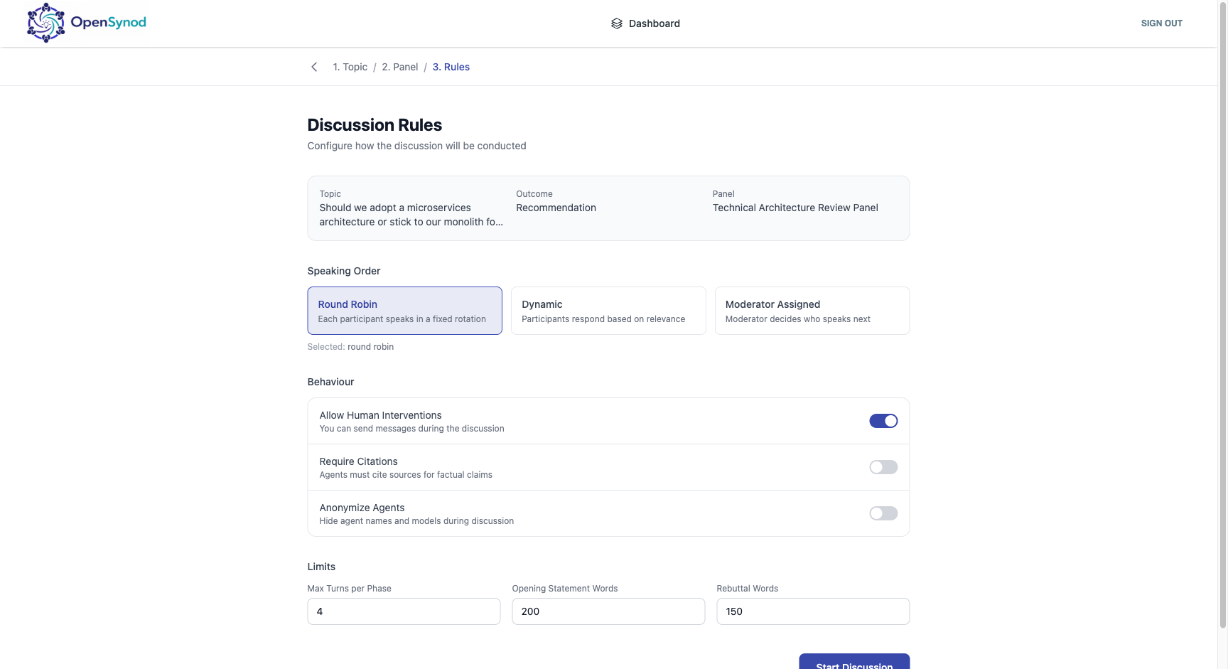 Discussion Rules