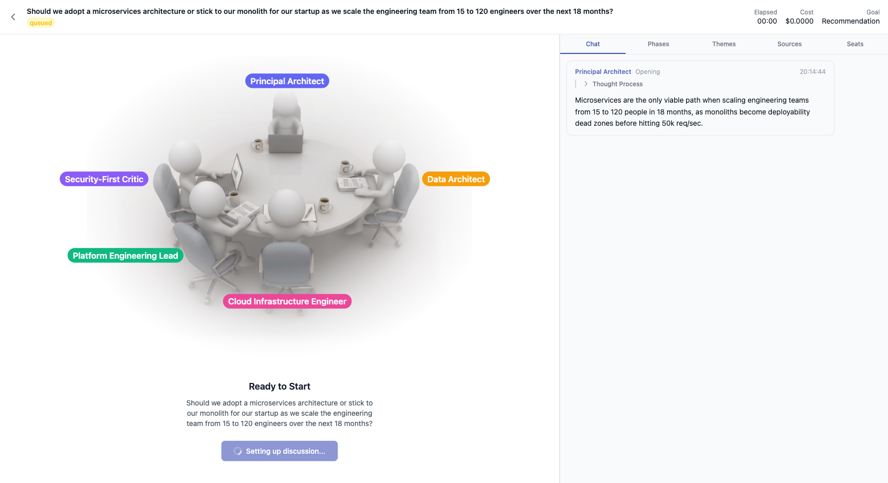 Live Discussion — Agent Speaking